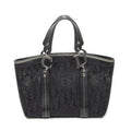Dior Vintage Embroidery Trotter Tote Black Pattern