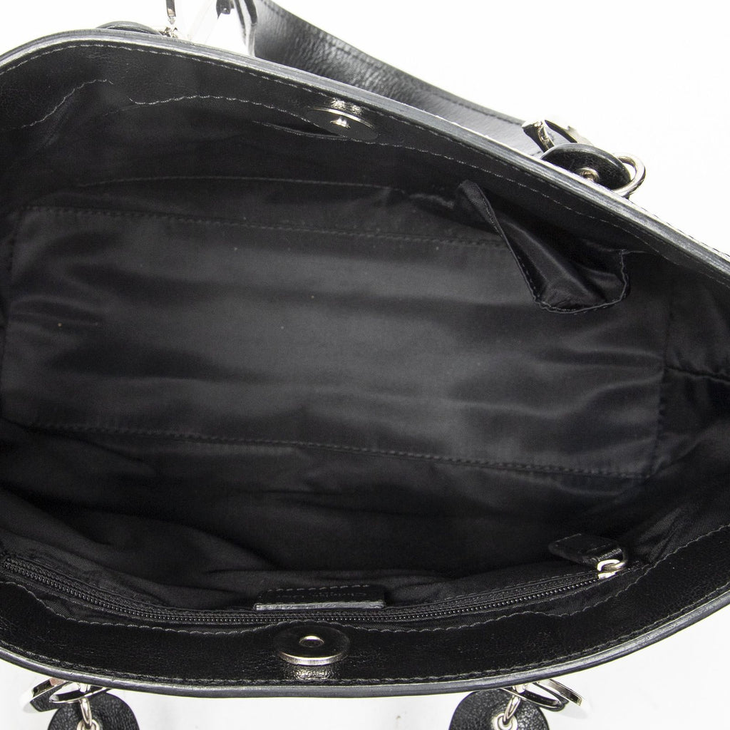 Dior Vintage Embroidery Trotter Tote Black Pattern — view 9