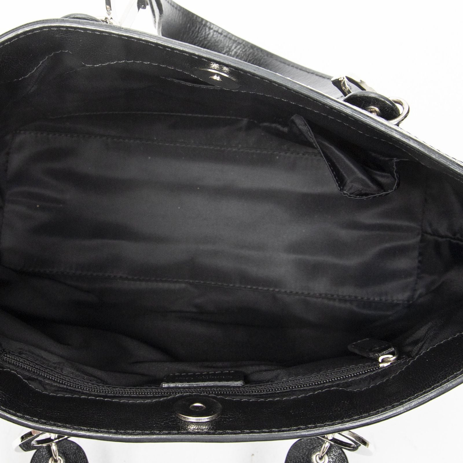 Dior Vintage Embroidery Trotter Tote Black Pattern — view 9