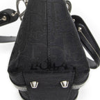 Dior Vintage Embroidery Trotter Tote Black Pattern — view 7