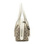 Gucci Web Prince Boston White Beige GG Canvas Messenger — view 4