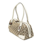 Gucci Web Prince Boston White Beige GG Canvas Messenger — view 2
