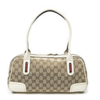 Gucci Web Prince Boston White Beige GG Canvas Messenger — view 5