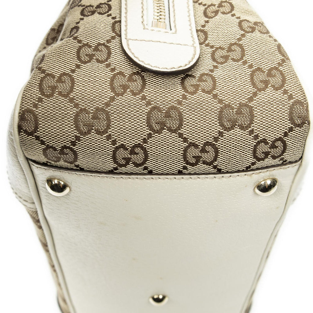 Gucci Web Prince Boston White Beige GG Canvas Messenger — view 8