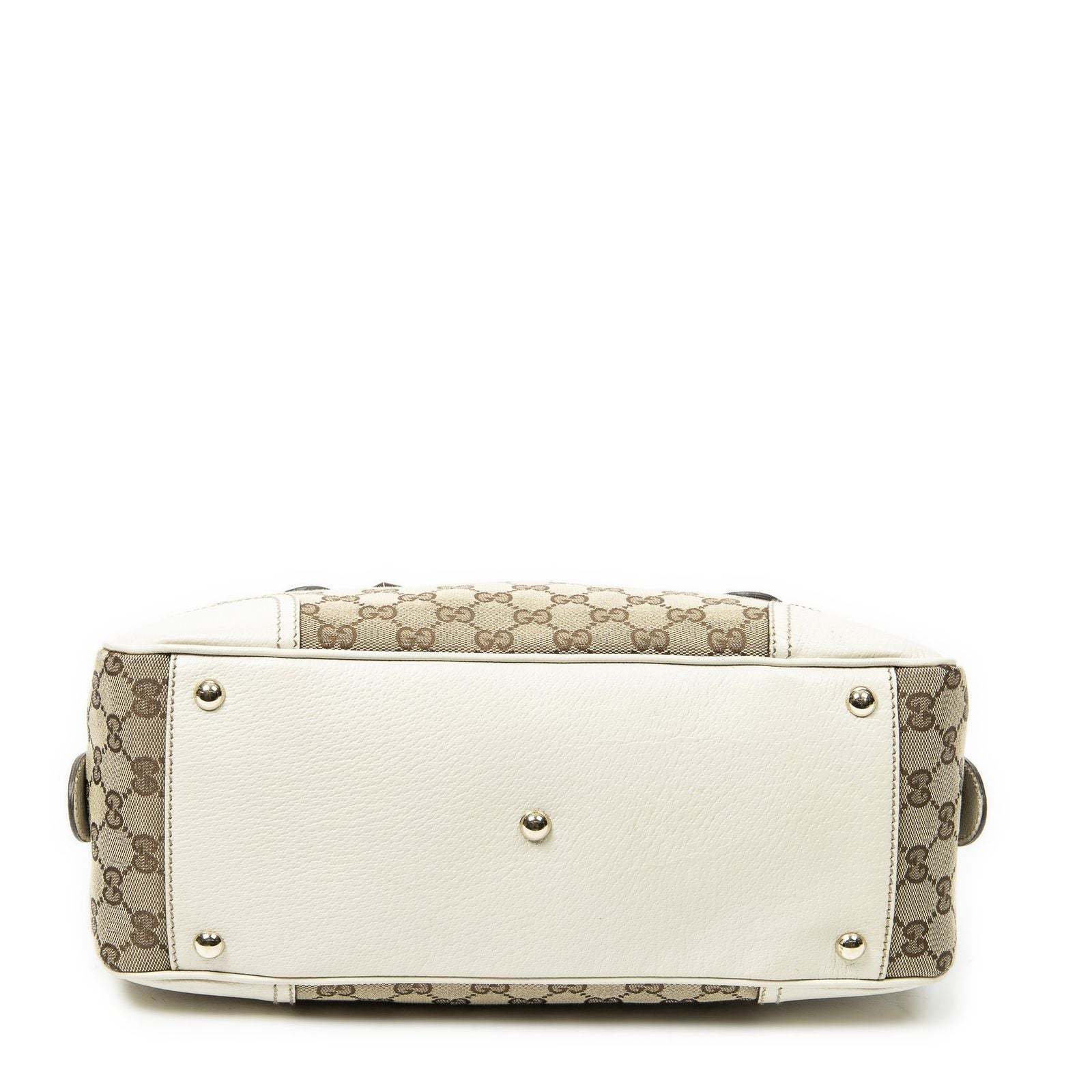 Gucci Web Prince Boston White Beige GG Canvas Messenger — view 6