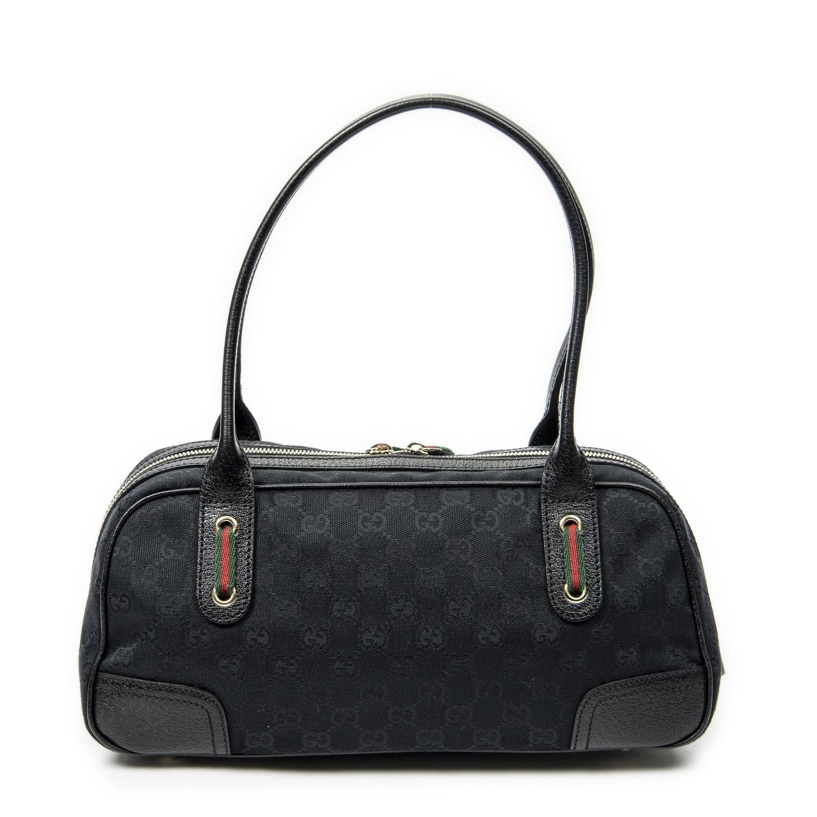 Gucci Web Principe Boston Black GG Canvas Messenger — view 5
