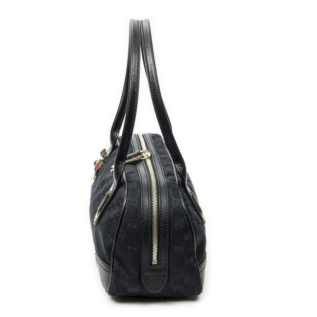 Gucci Web Principe Boston Black GG Canvas Messenger — view 3