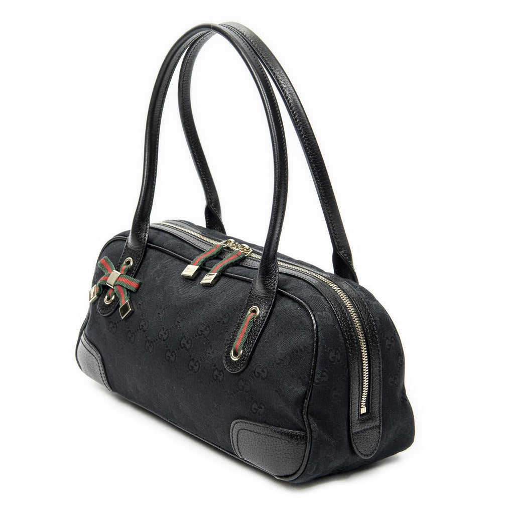 Gucci Web Principe Boston Black GG Canvas Messenger — view 2