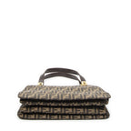 Fendi Vintage Zip Tote Tan Brown Zucca Canvas — view 6