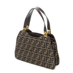Fendi Vintage Zip Tote Tan Brown Zucca Canvas — view 2