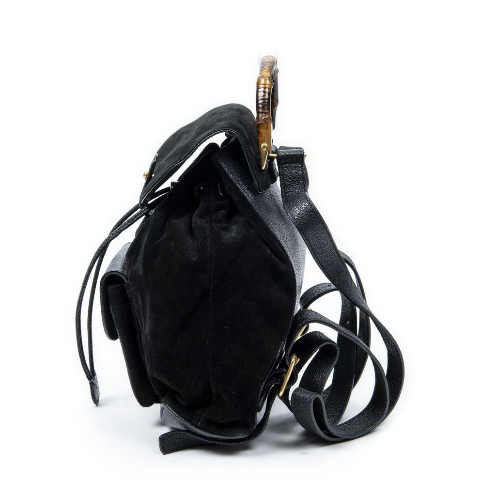 Gucci Minibumbu Backpack Black Suede Leather — view 3