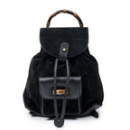 Gucci Minibumbu Backpack Black Suede Leather