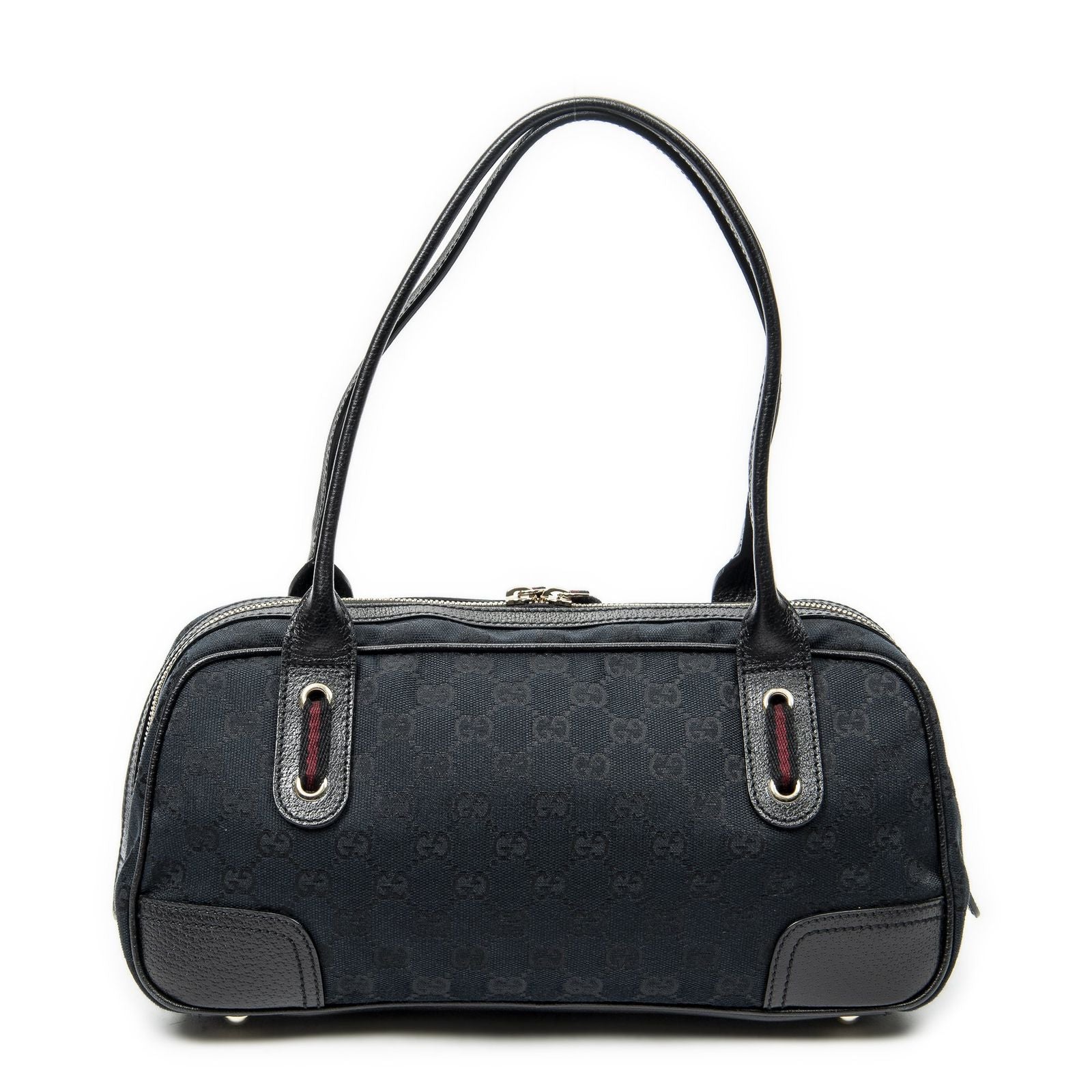 Gucci Web Principe Boston Black GG Canvas Messenger — view 5