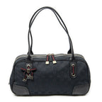 Gucci Web Principe Boston Black GG Canvas Messenger