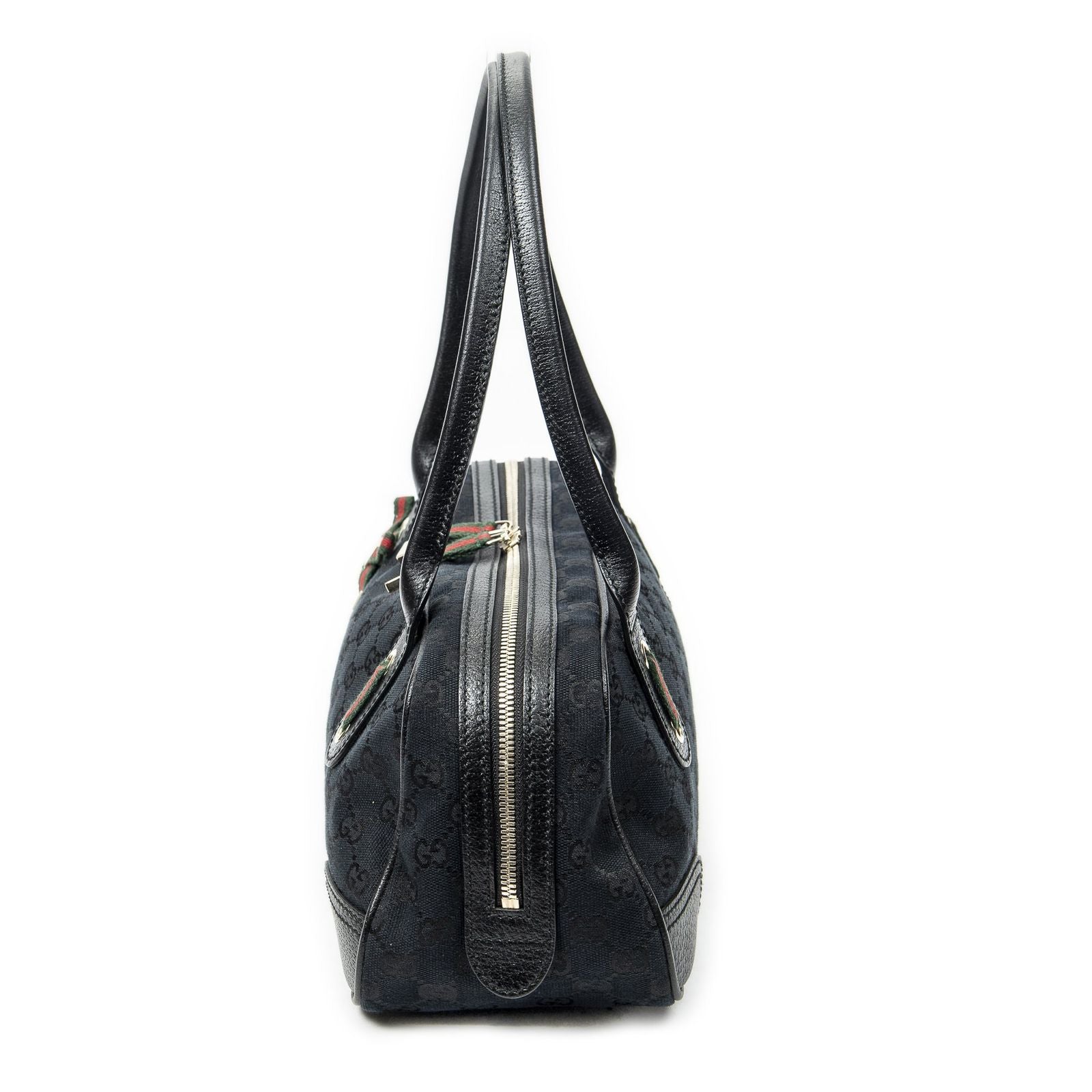 Gucci Web Principe Boston Black GG Canvas Messenger — view 3