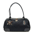 Gucci Web Principe Boston Black GG Canvas Messenger
