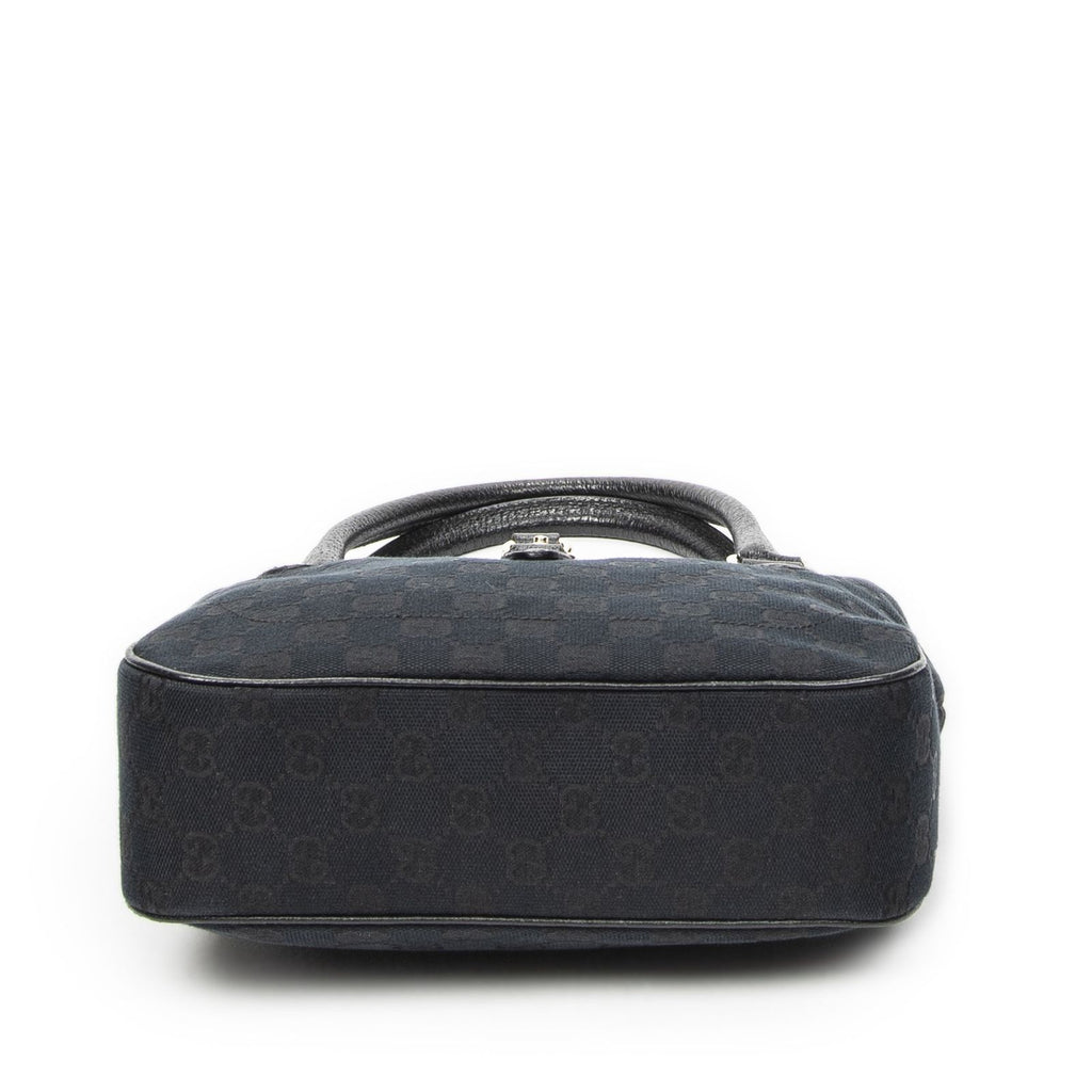 Gucci Small Jackie Tote Black GG Canvas — view 6