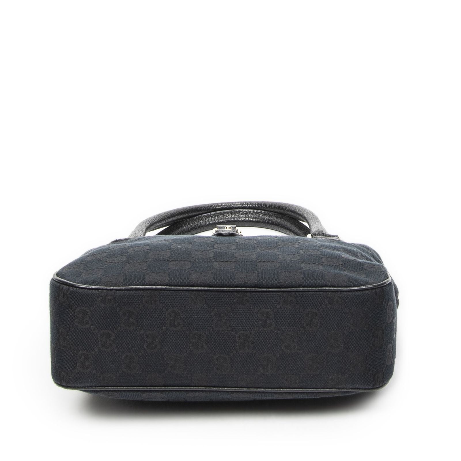 Gucci Small Jackie Tote Black GG Canvas — view 6