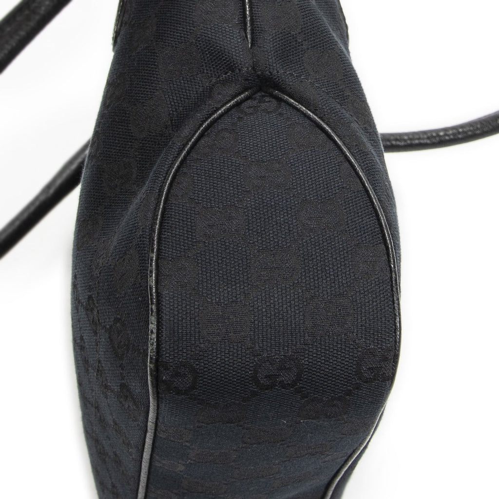 Gucci Small Jackie Tote Black GG Canvas — view 7