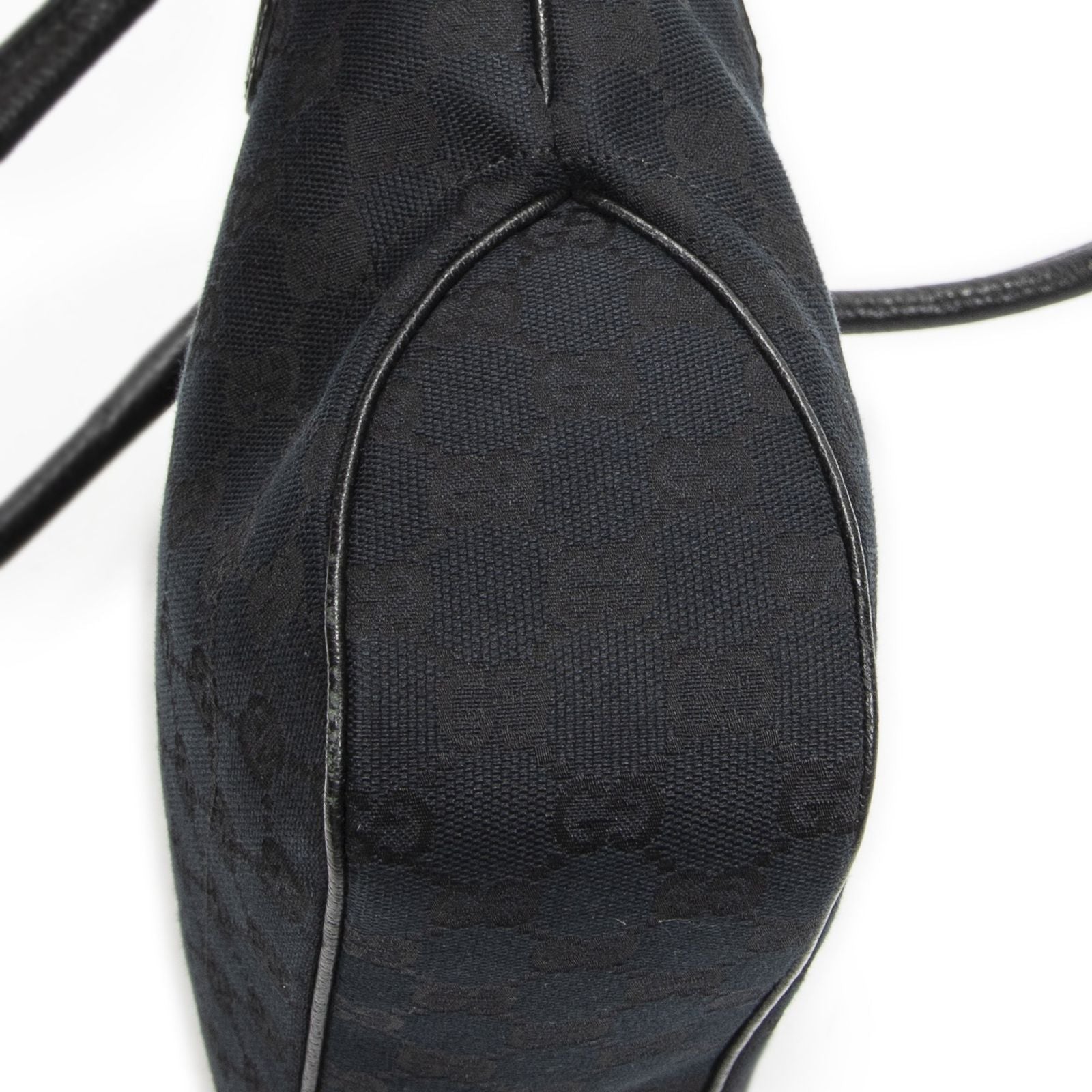 Gucci Small Jackie Tote Black GG Canvas — view 7