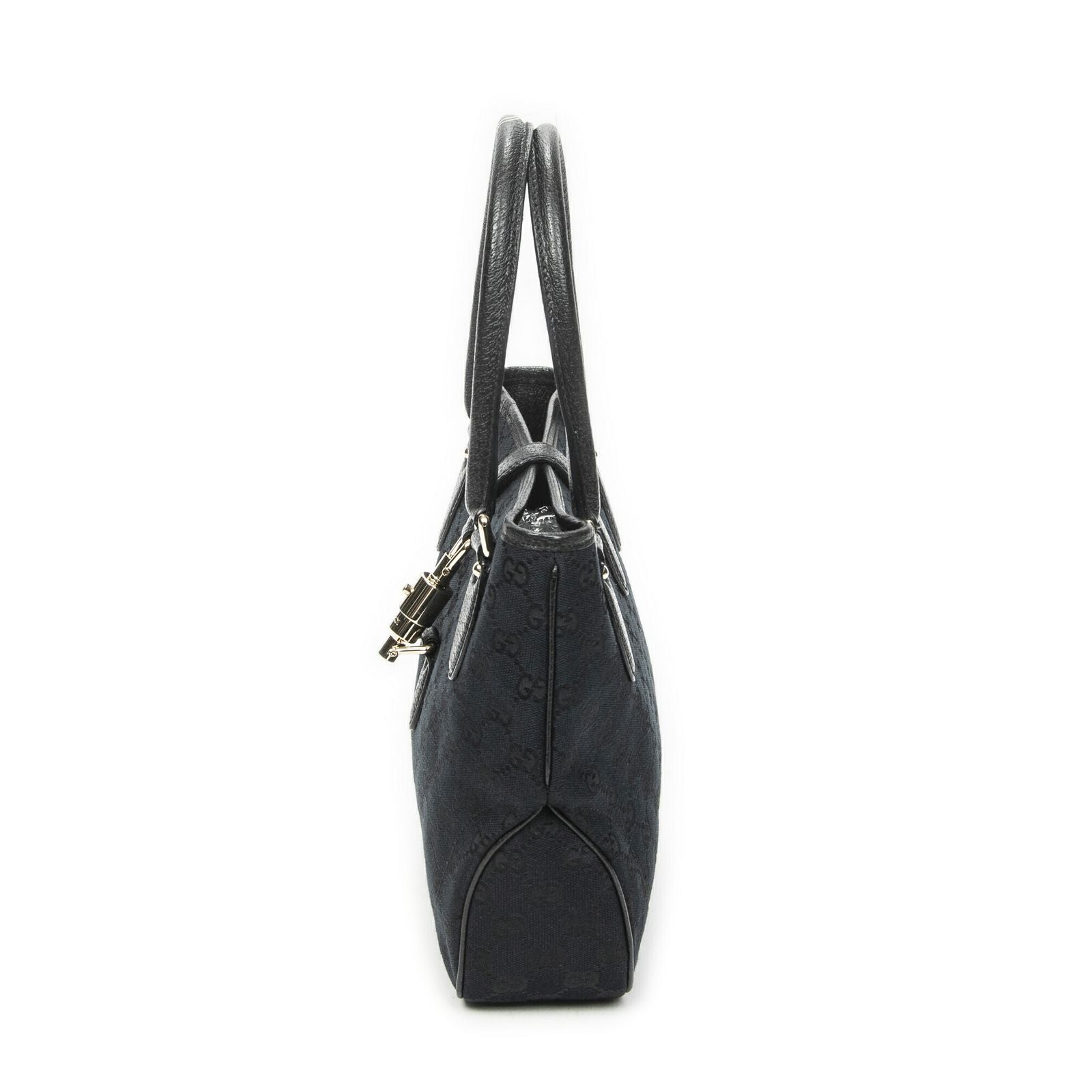 Gucci Small Jackie Tote Black GG Canvas — view 3