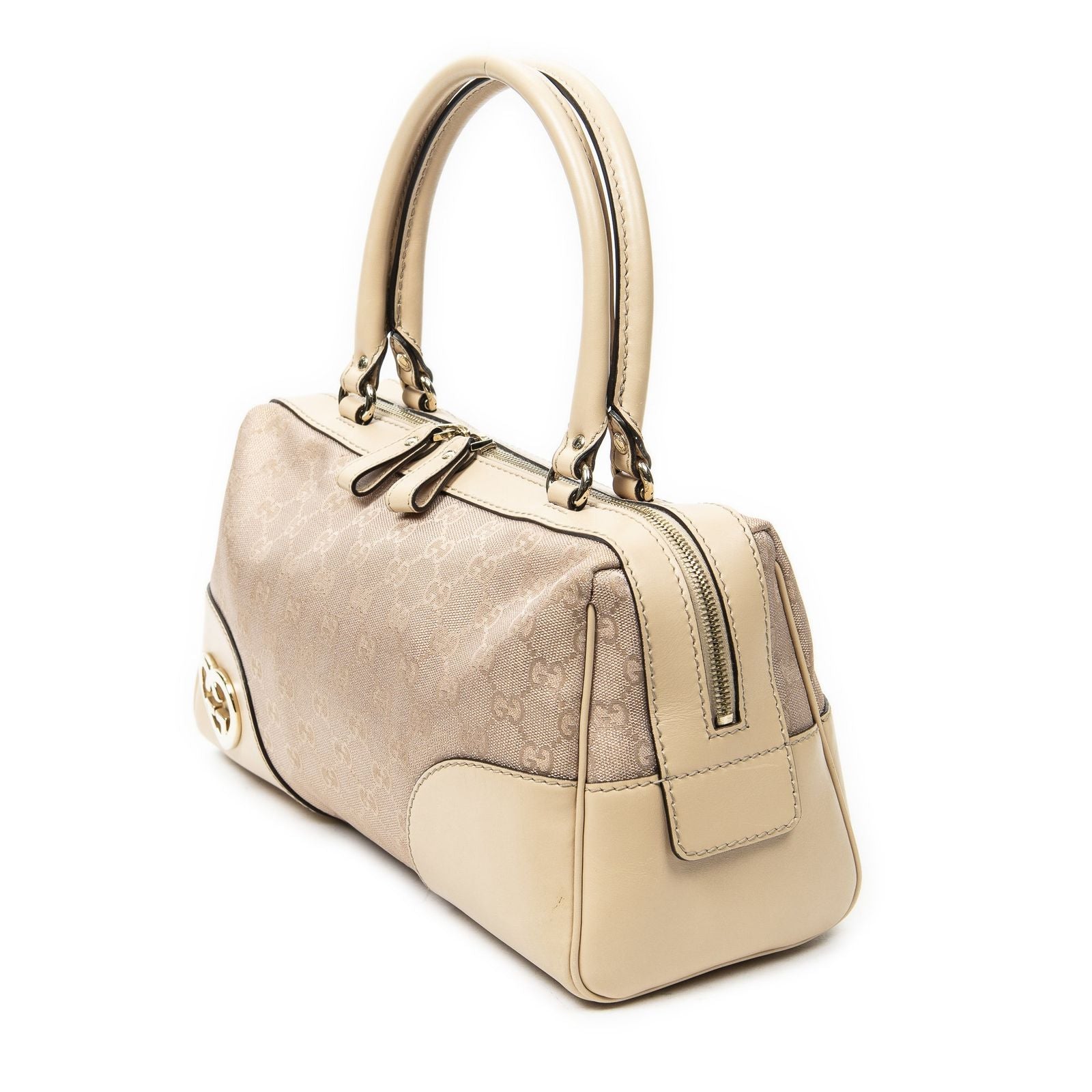 Gucci Brea Heart Boston Light Pink GG Canvas Shoulder — view 2