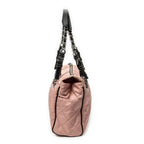 Prada Chain Tote Pink Black Matelasse Nylon Canvas — view 3