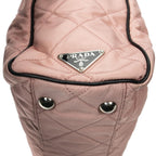 Prada Chain Tote Pink Black Matelasse Nylon Canvas — view 8