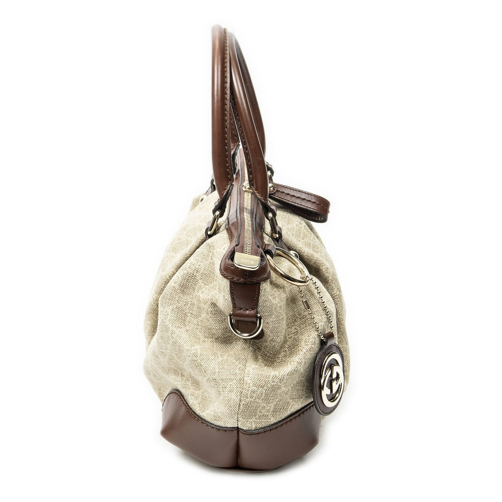 Gucci Sukey Top Handle Beige Brown GG Canvas — view 4