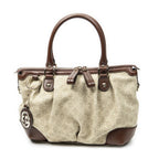 Gucci Sukey Top Handle Beige Brown GG Canvas