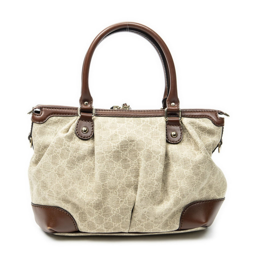 Gucci Sukey Top Handle Beige Brown GG Canvas — view 5