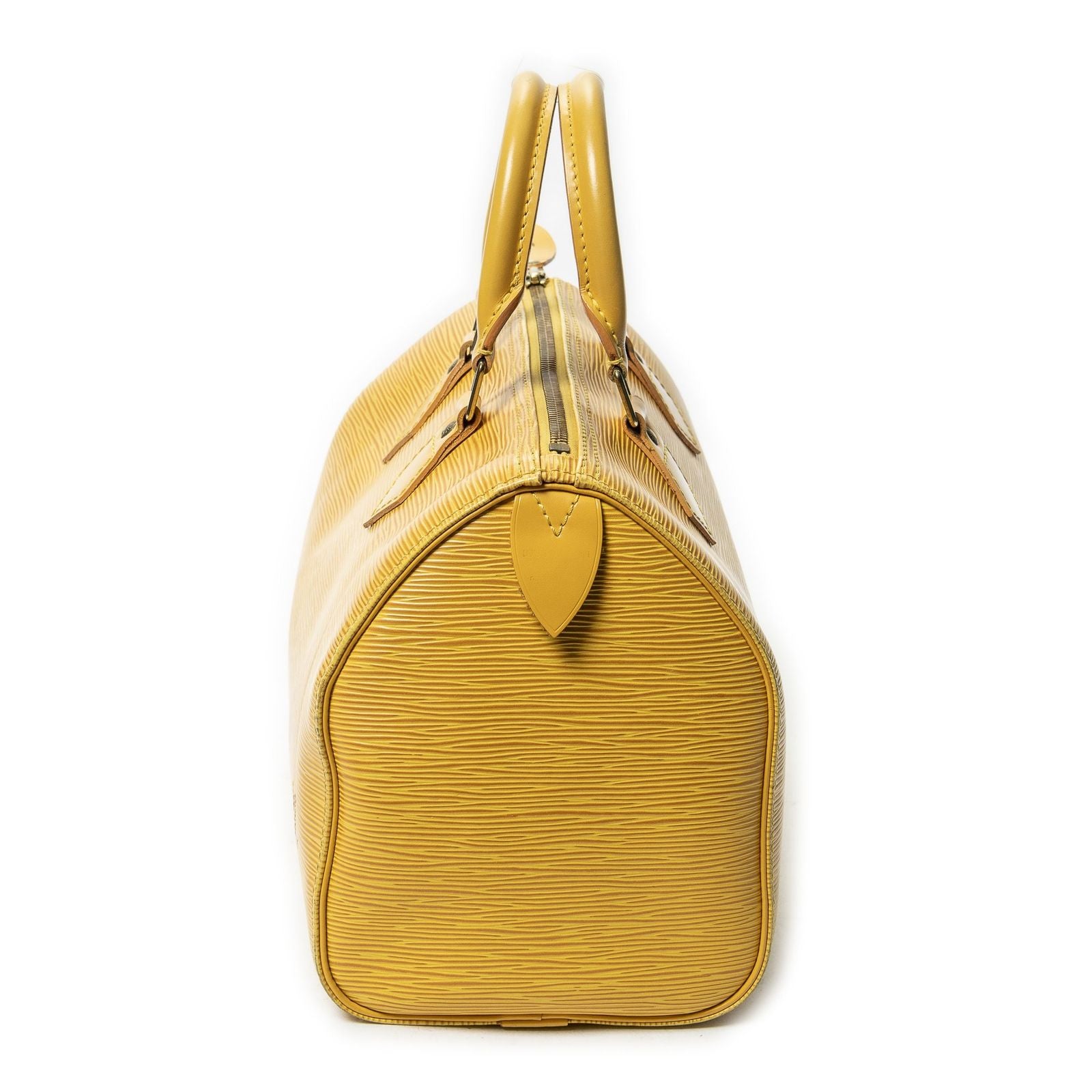 Louis Vuitton Speedy Yellow Epi Handbag — view 4