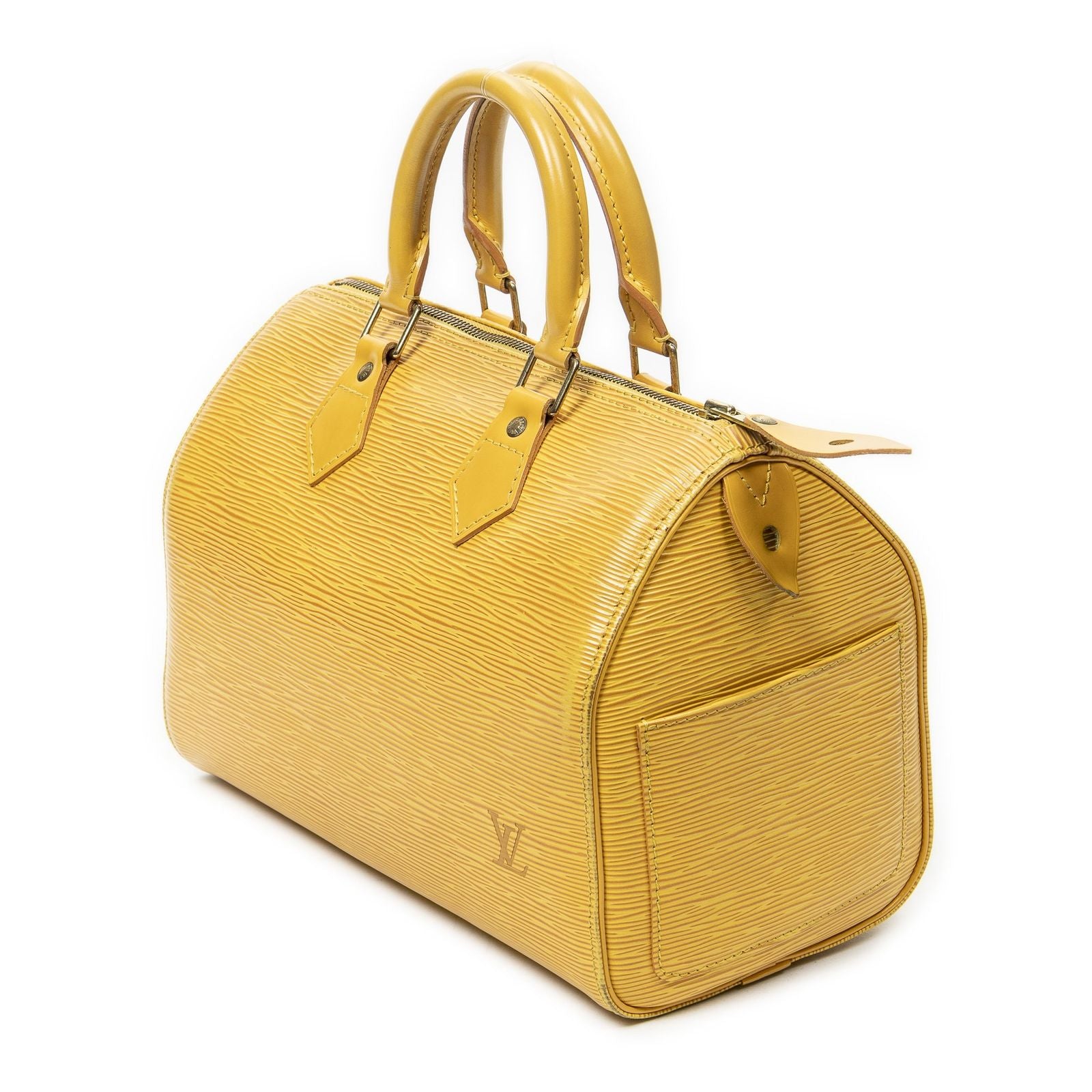 Louis Vuitton Speedy Yellow Epi Handbag — view 2