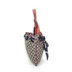 Gucci Small Positano Hobo Beige Red Navy GG Canvas — view 4