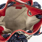 Gucci Small Positano Hobo Beige Red Navy GG Canvas — view 9