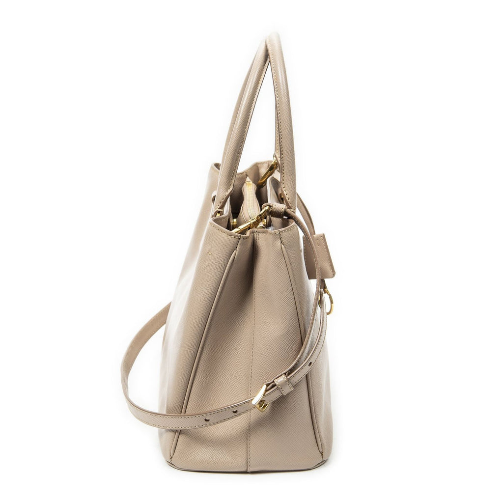 Prada Small Pop Tote Light Pink Saffiano Leather — view 4
