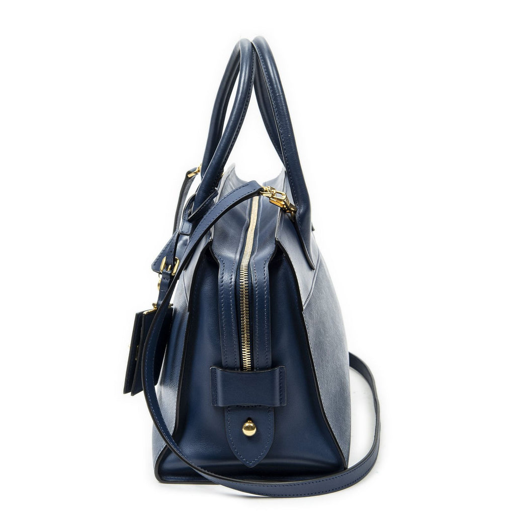 Prada Esplanade Tote Navy Saffiano Leather — view 3