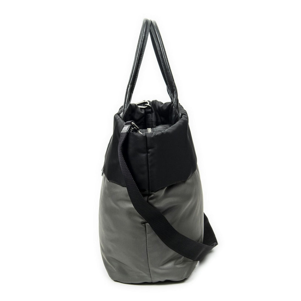 Prada Roulis Versible Tote Black Gray Nylon Canvas — view 3