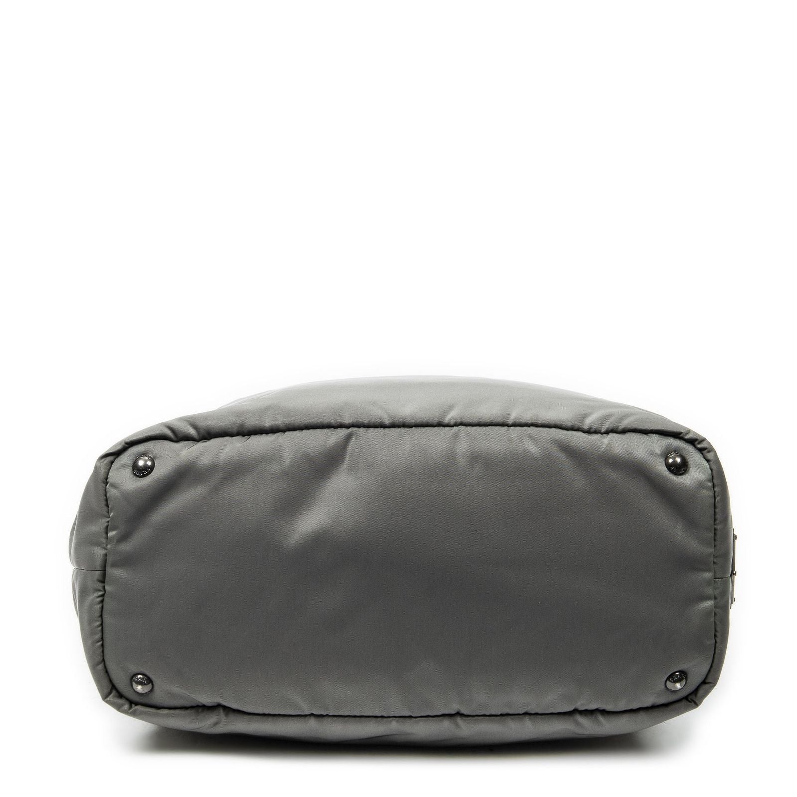 Prada Roulis Versible Tote Black Gray Nylon Canvas — view 6