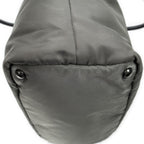 Prada Roulis Versible Tote Black Gray Nylon Canvas — view 7