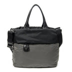 Prada Roulis Versible Tote Black Gray Nylon Canvas