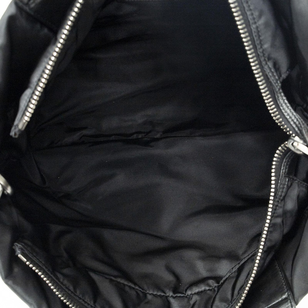 Prada Roulis Versible Tote Black Gray Nylon Canvas — view 9