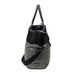 Prada Roulis Versible Tote Black Gray Nylon Canvas — view 4