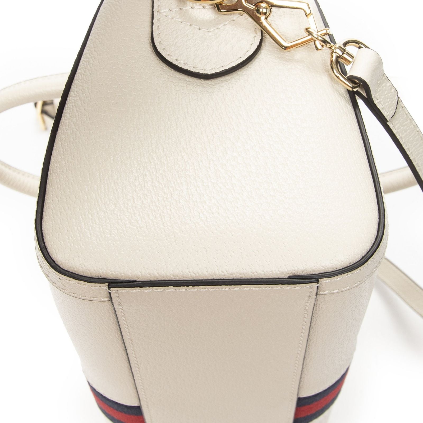 Gucci Medium Ophidia Boston Ivory Gray Calfskin Leather Messenger — view 8