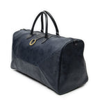 Dior Vintage Large Travel Boston Navy Maxi Trotter Pattern Canvas Shoulder — view 2