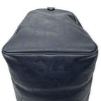 Dior Vintage Large Travel Boston Navy Maxi Trotter Pattern Canvas Shoulder — view 7