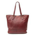 Prada Zip Tote Red Vitello Dyno — view 5