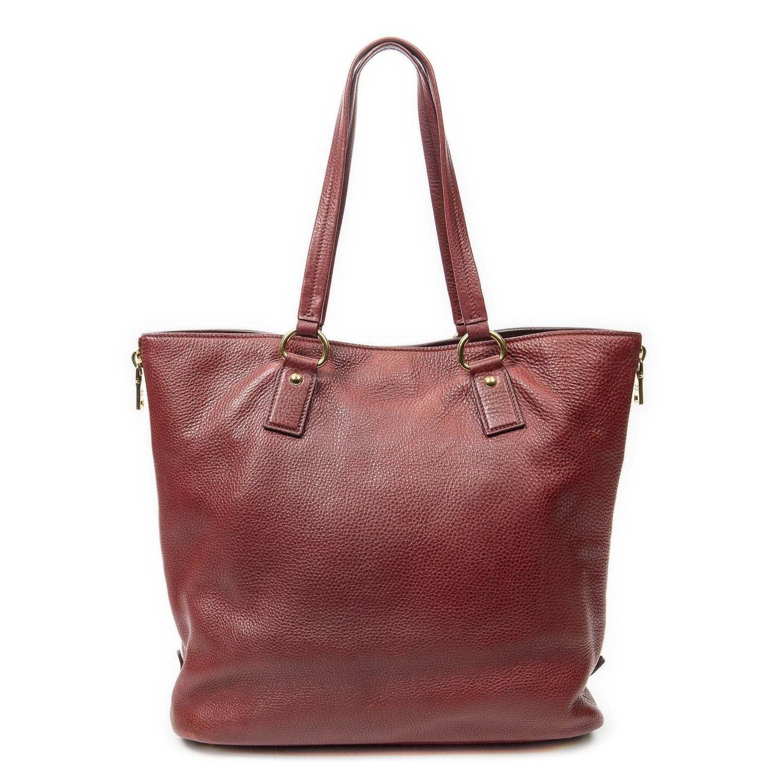 Prada Zip Tote Red Vitello Dyno — view 5