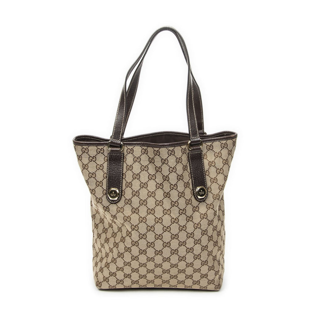 Gucci Charmi Tote Beige Brown GG Canvas