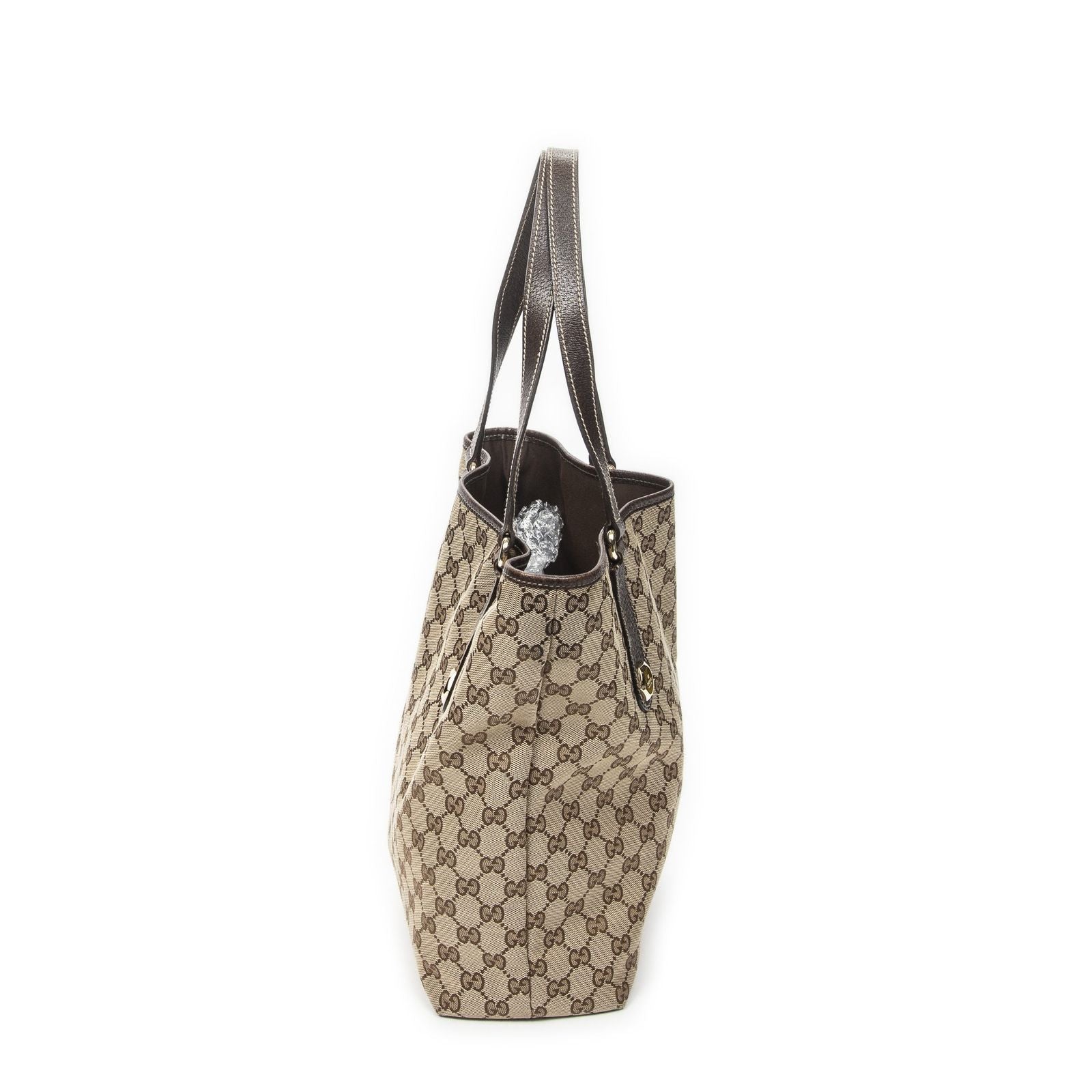 Gucci Charmi Tote Beige Brown GG Canvas — view 4